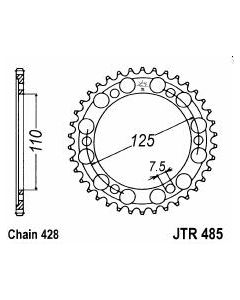 Steel rear sprocket 45 teeth