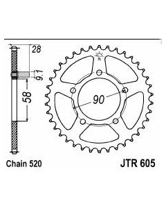 Steel rear sprocket 35 teeth