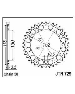 Steel rear sprocket 46 teeth