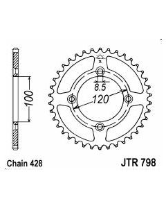 Steel rear sprocket 44 teeth