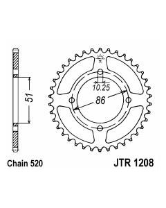 Steel rear sprocket 44 teeth