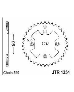 Steel rear sprocket 38 teeth