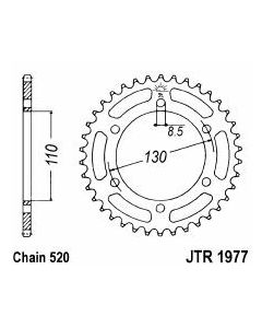 Steel rear sprocket 45 teeth