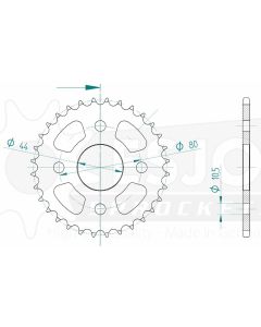 Steel rear sprocket 35 teeth