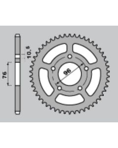 Steel rear sprocket 42 teeth