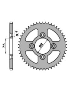 Aluminium rear sprocket 43 teeth