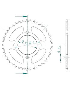 Steel rear sprocket 41 teeth