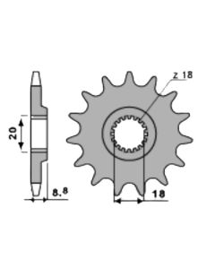 Front sprocket 15 teeth