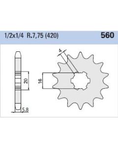 Front sprocket 13 teeth