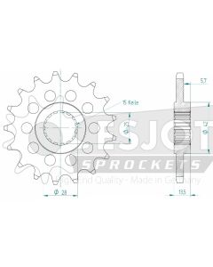 Front sprocket 17 teeth