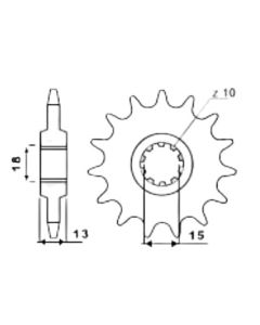 Front sprocket 13 teeth