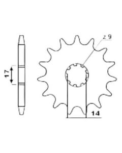 Front sprocket 10 teeth