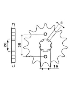 Front sprocket 15 teeth