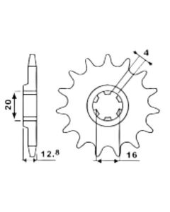 Front sprocket 13 teeth