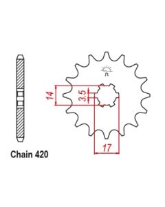 Front sprocket 14 teeth