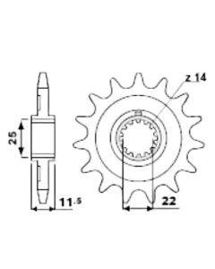 Front sprocket 13 teeth