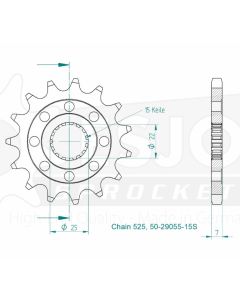 Front sprocket 15 teeth