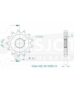 Front sprocket 13 teeth