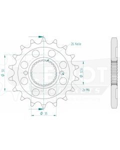 Front sprocket 17 teeth