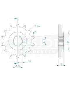 Front sprocket 14 teeth