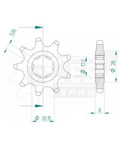 Front sprocket 9 teeth