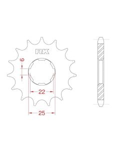 Front sprocket 14 teeth