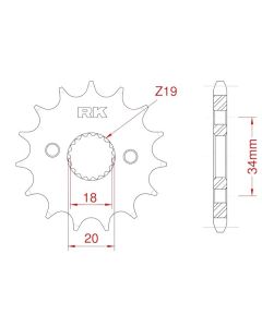 Front sprocket 13 teeth