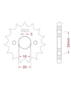 Front sprocket 17 teeth