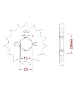 Front sprocket 15 teeth