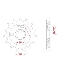 Front sprocket 14 teeth