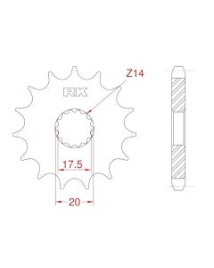 Front sprocket 14 teeth