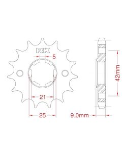 Front sprocket 17 teeth