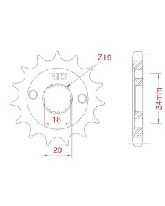 Front sprocket 15 teeth