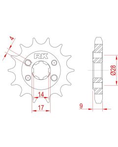 Front sprocket 13 teeth