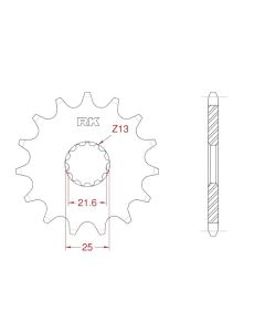 Front sprocket 14 teeth