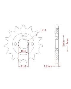 Front sprocket 13 teeth