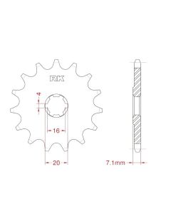 Front sprocket 10 teeth