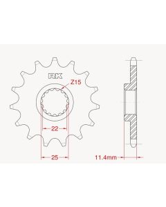 Front sprocket 14 teeth