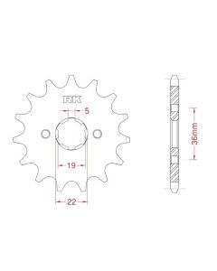 Front sprocket 14 teeth