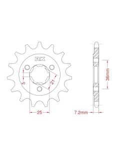 Front sprocket 16 teeth