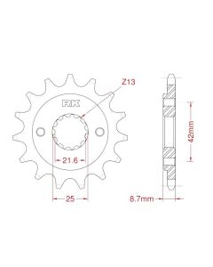 Front sprocket 13 teeth