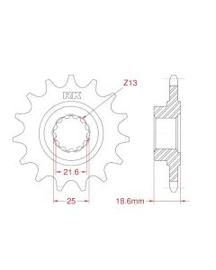 Front sprocket 13 teeth