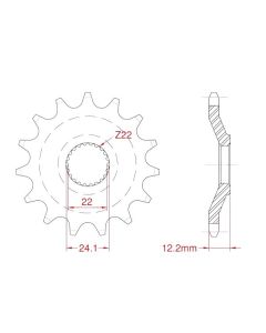 Front sprocket 15 teeth