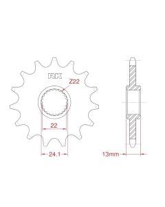 Front sprocket 16 teeth