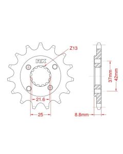 Front sprocket 14 teeth