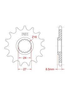 Front sprocket 14 teeth