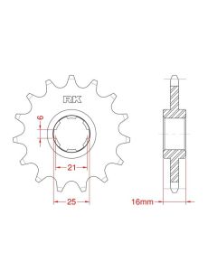 Front sprocket 14 teeth