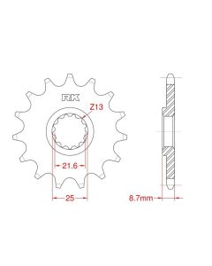 Front sprocket 15 teeth