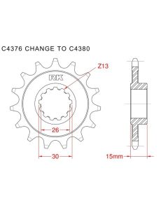 Front sprocket 14 teeth