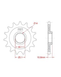 Front sprocket 16 teeth